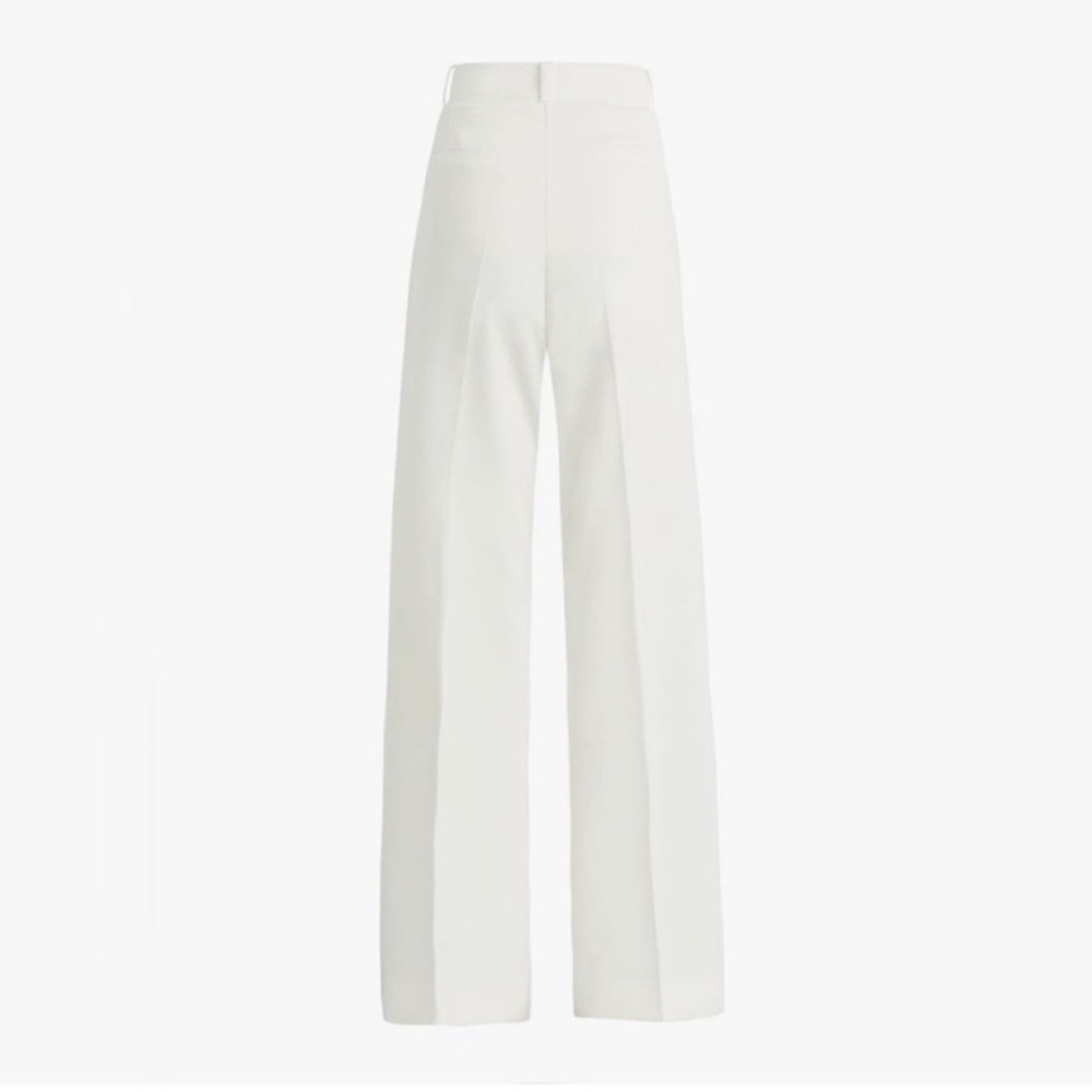 Anthropologie Favorite Daughter Ivory Wide Leg Trouser Pants Petite 8P NWT - Picture 6 of 8